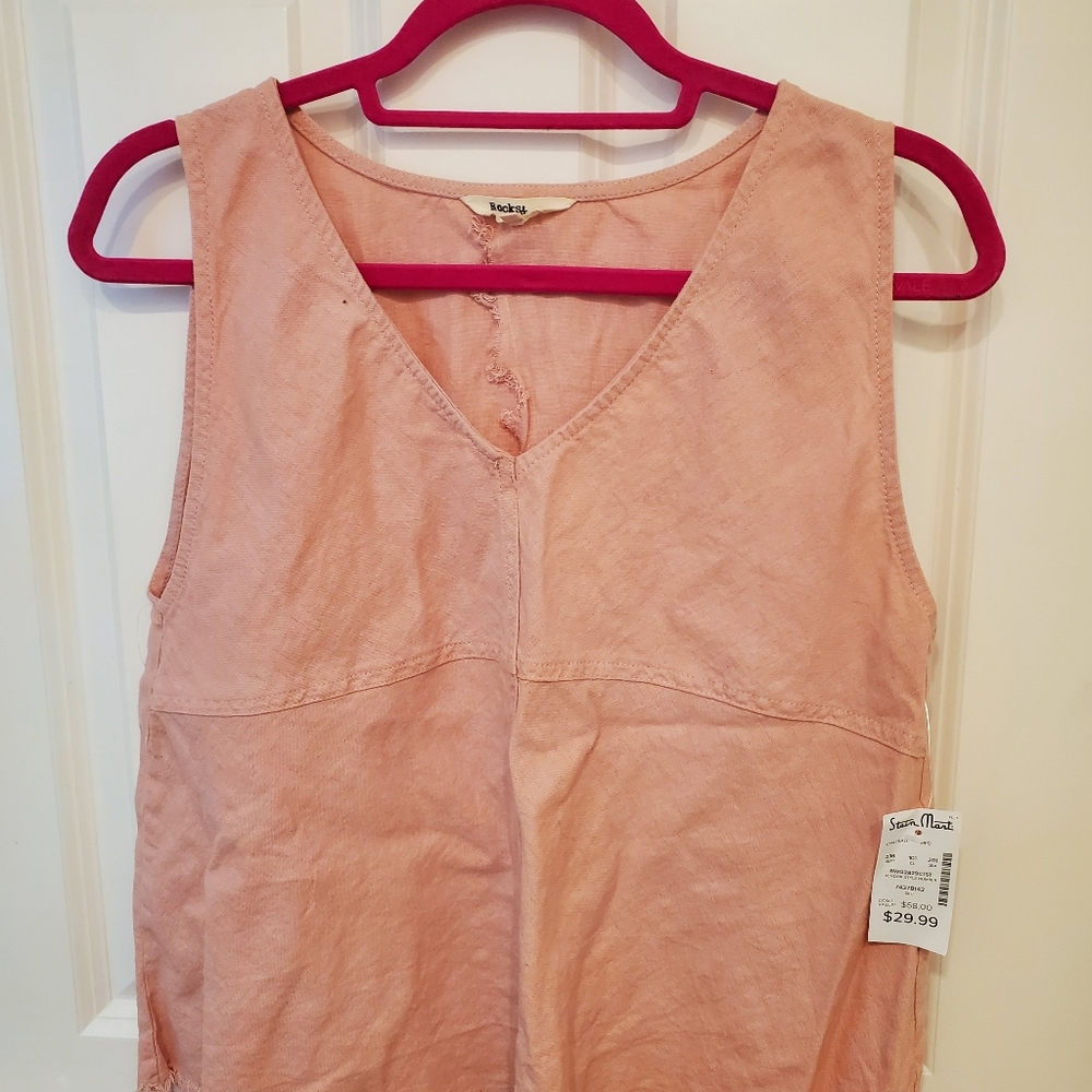 Rocks & Indigo Pink open back tank top